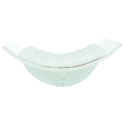 Lorena Space Saving Wall Mounted Cat Perch with Soft Cushion, White