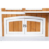 2-Story Weatherproof Elevated Outdoor Cat Retreat with Balcony, Brown