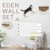 Eden Wall Mount Cat Tree Set, 2 Condos with 3 Steps, Cat Furniture