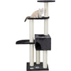 Alicante Plush & Sisal 3-Level 56" Cat Tree with Scratching Posts & Condo, Gray