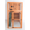 Weatherproof Wooden Cattery with Cat House and Run,37.4L x 76.8W x 68.9H, Brown