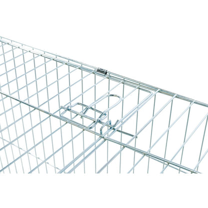 Enclosed Outdoor 55 cu. Ft. Galvanized Metal Small Animal Cage with 5 Doors