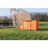 Weatherproof Outdoor Wooden Chicken Coop with 2 Nesting Boxes & Run, Brown