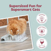 Fun Board XXL Strategy Game for Cats, Treat Puzzle Toy, Interactive Play, White