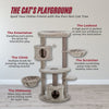 Anna Plush & Sisal 50" Cat Tree Scratching Posts Condos Hammocks Perches Cat Toy