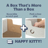 Cardboard Cat Scratching Box with Peek-a-Boo Openings & Double-Sided Scratcher