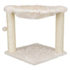 Baza XXL Jute 19.7" Cat Scratching Posts with Hammock & Hanging Cat Toy, Cream