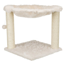 Baza XXL Jute 19.7" Cat Scratching Posts with Hammock & Hanging Cat Toy, Cream
