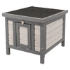 22" x 17.9" Insulated Small Cat Shelter for Cold Seasons, Elevate Cat Home, Gray