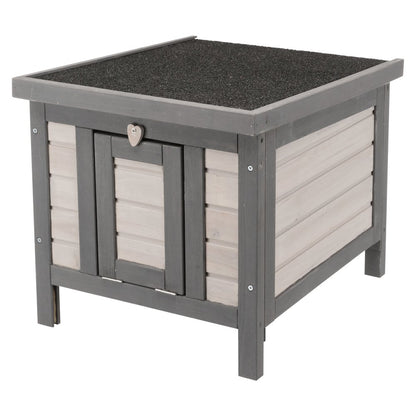 22" x 17.9" Insulated Small Cat Shelter for Cold Seasons, Elevate Cat Home, Gray