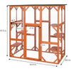 natura Weatherproof Wooden Cattery with Cat Perches, 38.5L x 70.75W x 70.75H