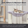 Baza Jute 19.7" Cat Scratching Posts with Hammock & Hanging Cat Toy, Gray