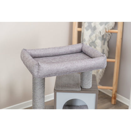 Mali Sisal & Wood 34" Cat Tree with Scratching Posts & Pads, Condos, Ramp