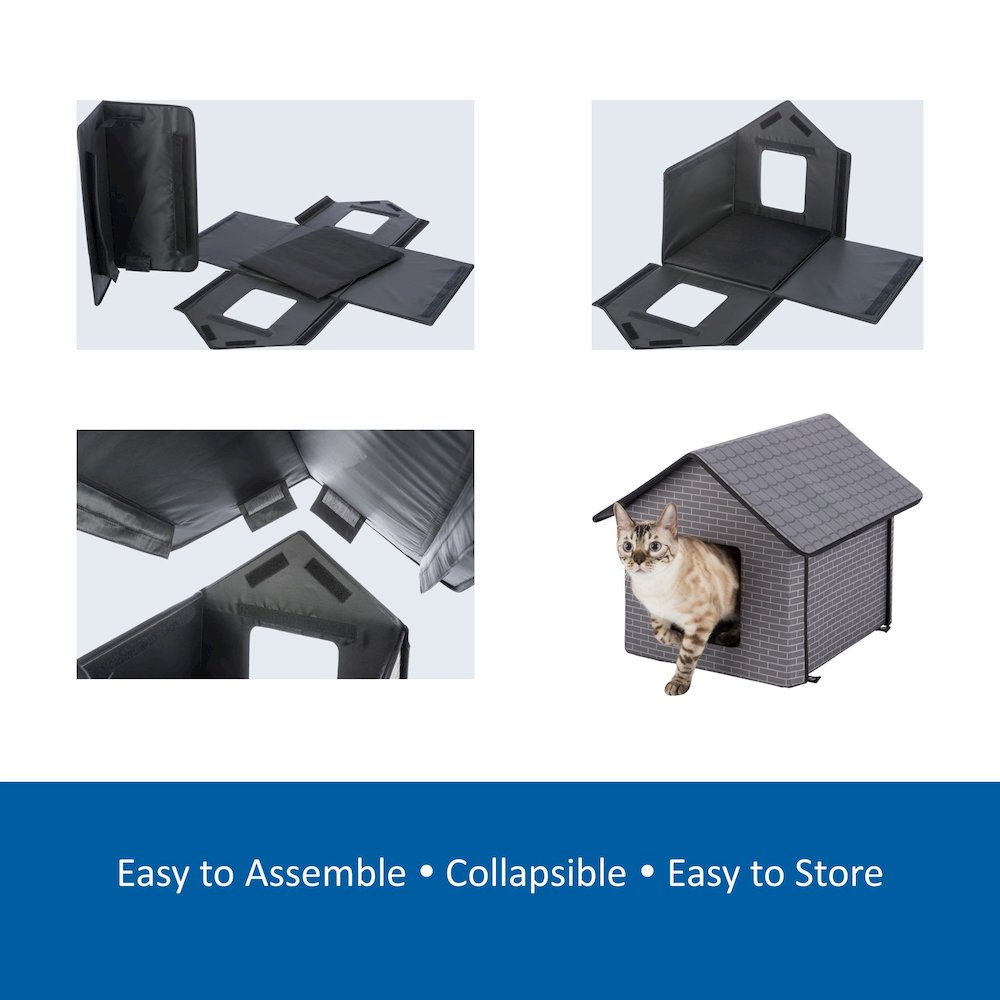 Insulated Outdoor Pet House, Foldable, Waterproof Material