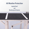 natura Weatherproof Wooden Cattery with 3 Perches, 44L x 70.9W x 31.5H, Gray