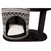 Giada Plush & Sisal 4-Level 44" Cat Tree with Scratching Posts, Condo & Hammock