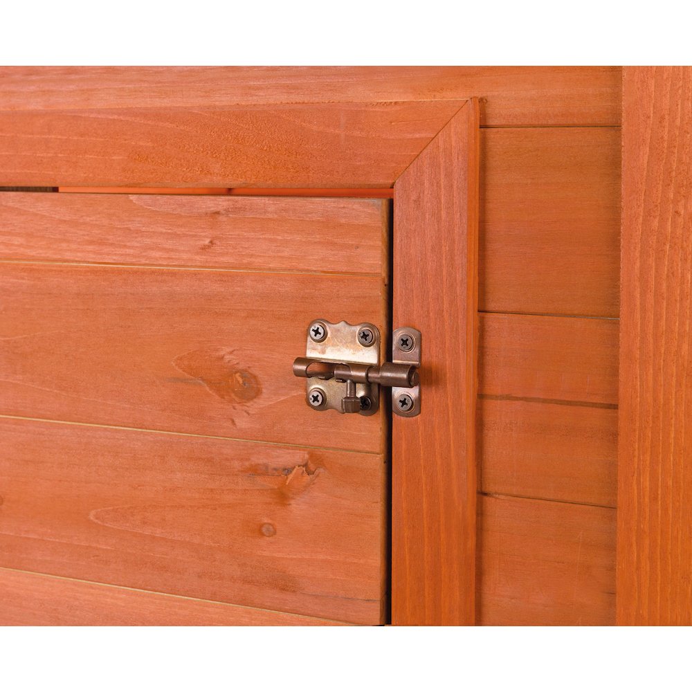 natura Weatherproof Wooden Outdoor Duck Coop with Pull-Out Tub, Brown
