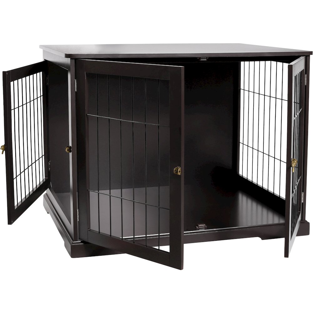 29.5" Dog Crate, Wooden Indoor Kennel Furniture for Small Dogs Up to 25 lb