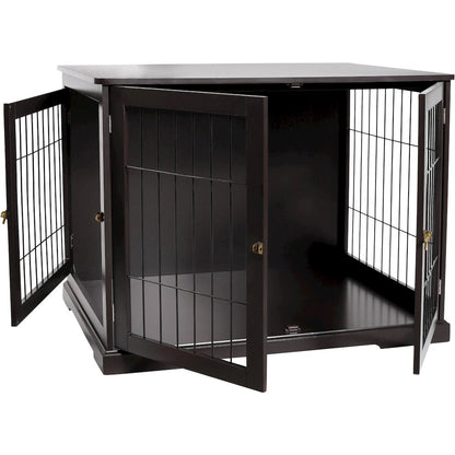 29.5" Dog Crate, Wooden Indoor Kennel Furniture for Small Dogs Up to 25 lb