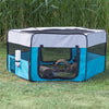 51 in. x 21.7 in. Large Soft-Sided Nylon Mobile Playpen, Turquoise