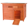 natura Weatherproof Wooden Outdoor Duck Coop with Pull-Out Tub, Brown