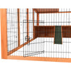 Weatherproof Outdoor X-Large Wooden Small Animal Cage and Run with Hinged Roof