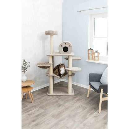 Fabiola Plush & Sisal 65" Cat Tower Scratching Posts Condo Hammocks Platforms