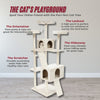 Celeste Plush 4-Level 69" Cat Tree  Sisal Scratching Posts Condo & Cat Toy Cream