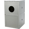2-Story Cat Litter Box Enclosure Hidden Litter Indoor Cat Furniture Accent Table