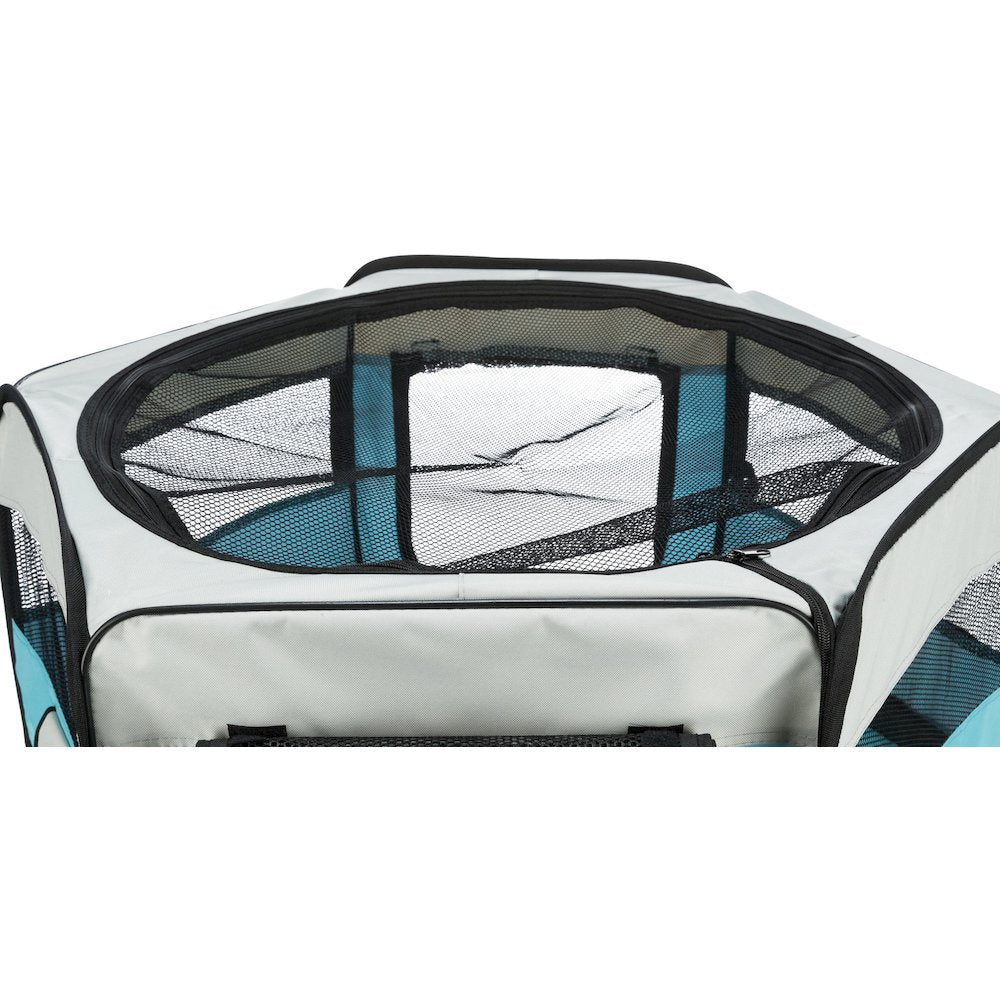 51 in. x 21.7 in. Large Soft-Sided Nylon Mobile Playpen, Turquoise