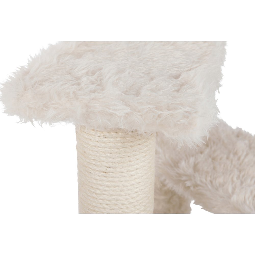 Baza Senior Plush & Sisal 27.6" Cat Tree Scratching Posts Hammock & Steps, Cream