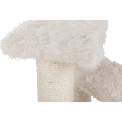 Baza Senior Plush & Sisal 27.6" Cat Tree Scratching Posts Hammock & Steps, Cream