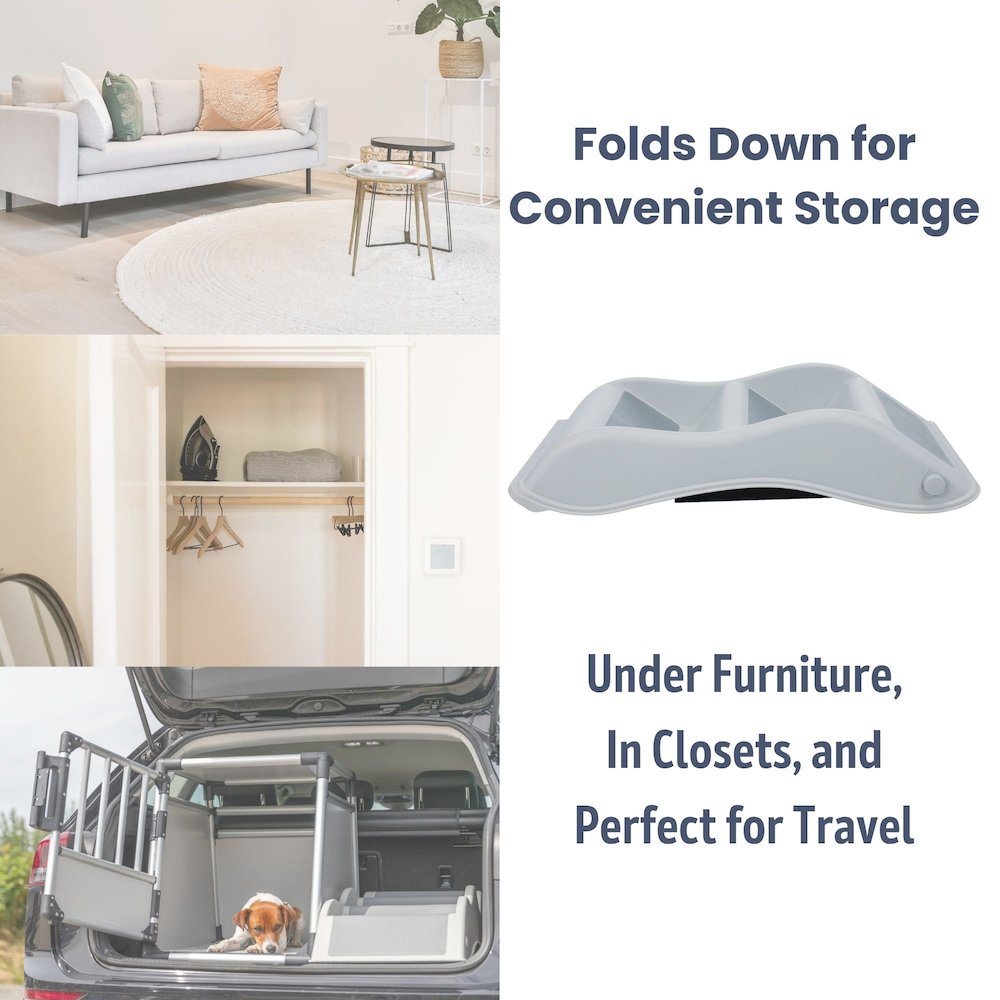 3 Step Pet Stairs, Lightweight & Collapsible, Easy to Store, Non-Slip Treads