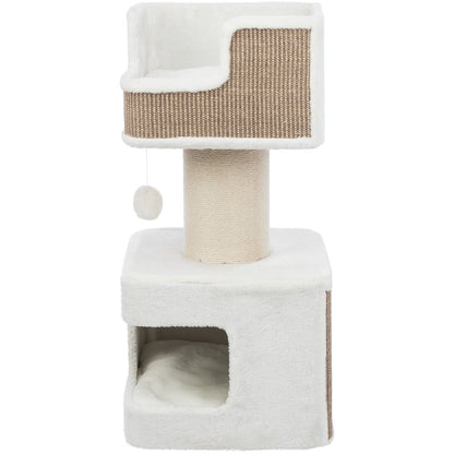 Ava XXL Jute & Plush 2-Level 34" Cat Tree with Scratching Post & Condo, Brown