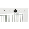 Expandable Wooden Freestanding Pet Gate with Pet Door, Expands to 71" Wide