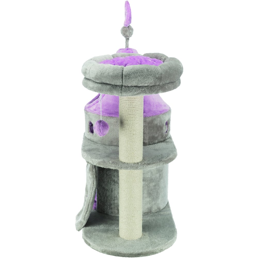 My Kitty Castle Plush 35.5" Cat Tree, Sisal Scratching Posts, Rustling Fabric