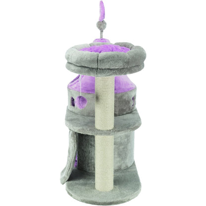 My Kitty Castle Plush 35.5" Cat Tree, Sisal Scratching Posts, Rustling Fabric