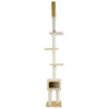 Santander Plush & Sisal Adjustable 96"-108" Cat Tower with Scratching Posts