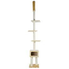 Santander Plush & Sisal Adjustable 96"-108" Cat Tower with Scratching Posts