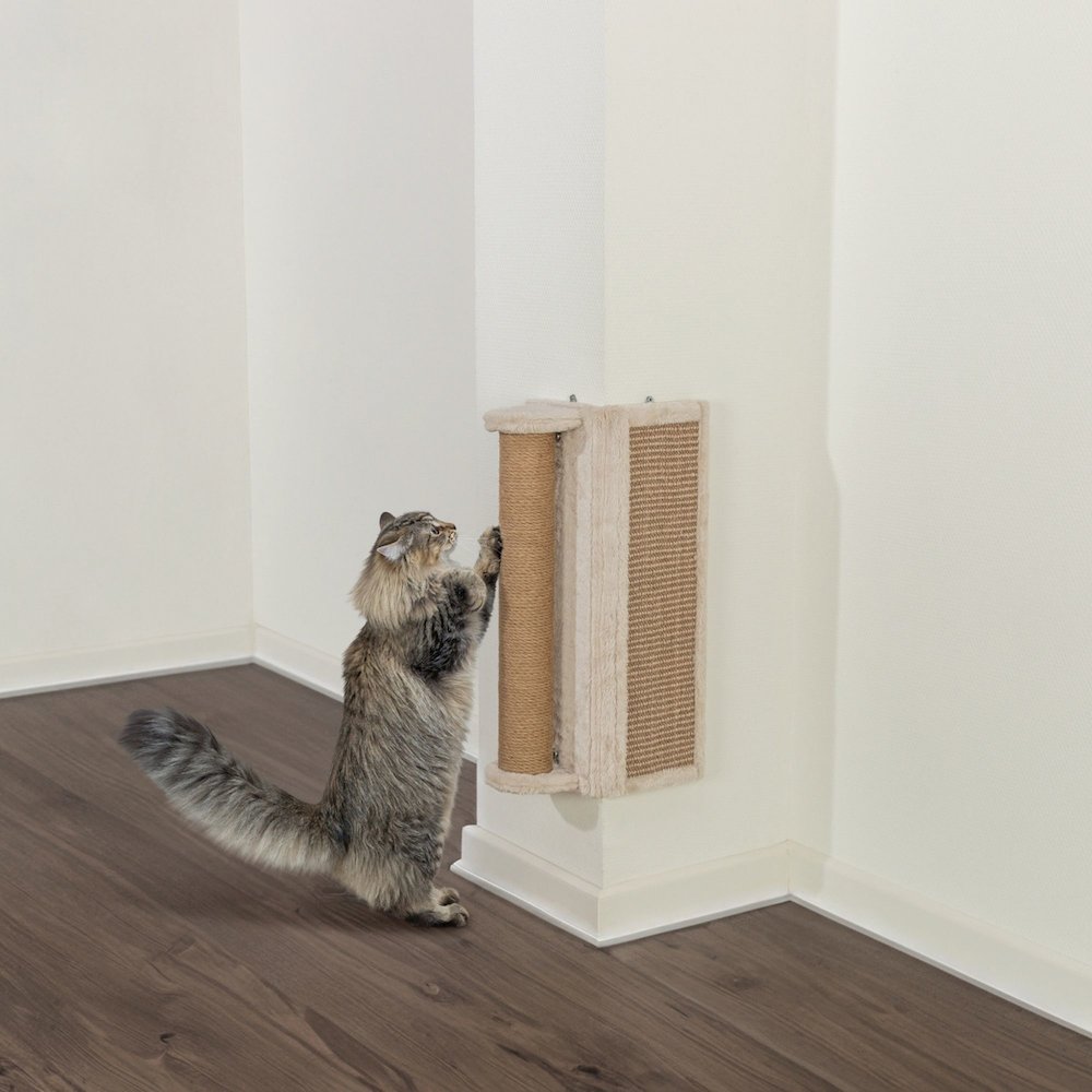 Wall Mounted Corner Sisal Scratching Board and Jute Post, Vertical Cat Scratcher