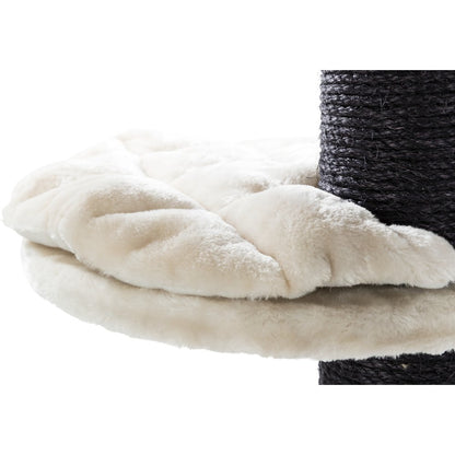 Bovina Plush & Sisal 3-Level 55.5" Cat Tree, Scratching Posts & Hammock, Black