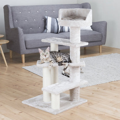 Tulia Senior Plush & Sisal 4-Level 40.2" Cat Tree, Scratching Posts & Bed
