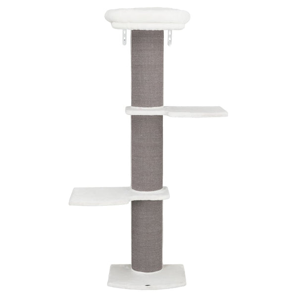 Acadia Plush & Sisal 3-Level 63" Cat Tree, Scratching Posts, Wall Brackets, Gray
