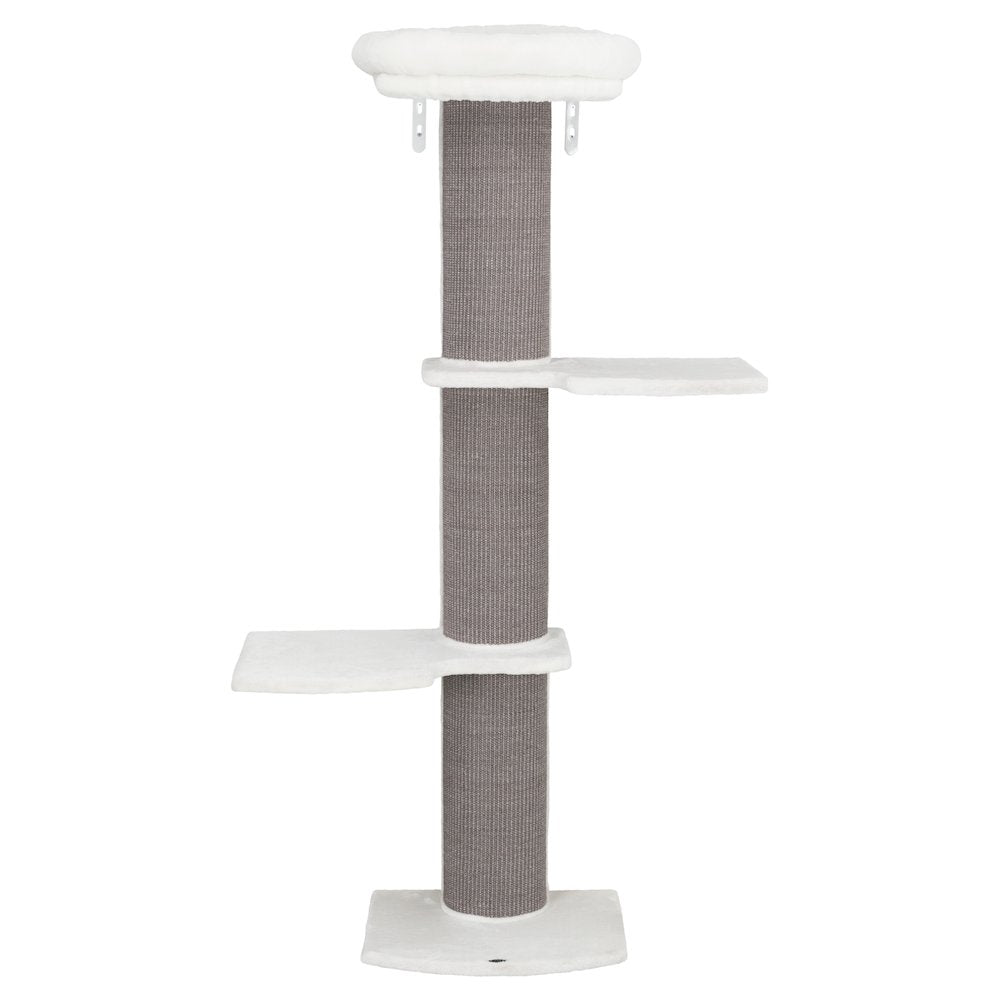 Acadia Plush & Sisal 3-Level 63" Cat Tree, Scratching Posts, Wall Brackets, Gray