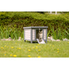 22" x 17.9" Insulated Small Cat Shelter for Cold Seasons, Elevate Cat Home, Gray