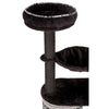 Giada Plush & Sisal 4-Level 44" Cat Tree with Scratching Posts, Condo & Hammock