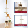 Santander Plush & Sisal Adjustable 96"-108" Cat Tower with Scratching Posts
