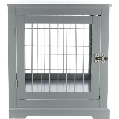 32.7" Dog Crate, Wooden Indoor Kennel Furniture for Medium Dogs Up to 50 lb