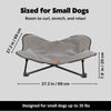 Elevated Camping Cot, Folding Dog Bed, Raised Travel Lounger for Small Dogs