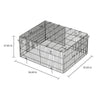Enclosed Outdoor 34 cu. Ft. Galvanized Metal Small Animal Cage with 5 Doors